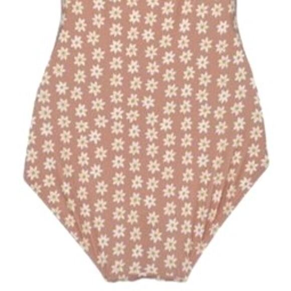 Swimsuit Vintage Style Atlantic Beach Floral One Piece in Blush/White Size Small - Picture 7 of 9